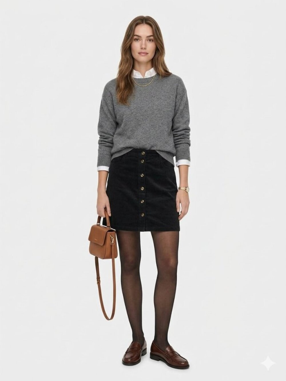 Vero Moda Corduroy Button-Front Mini Skirt | SIZE MEDIUM